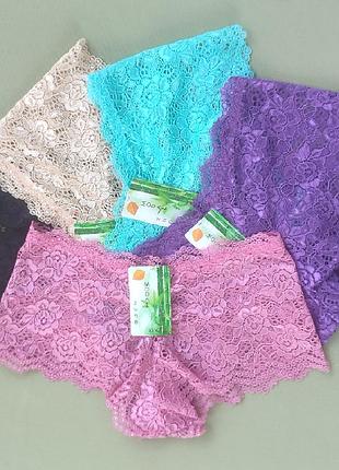 Шортики-бразиліана жіночі бамбук мереживні