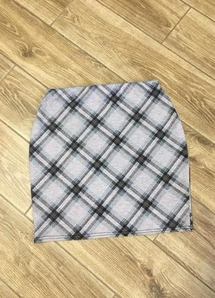 Міні спідниця в клітку new look