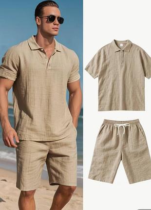 Лляний чоловічий костюм
поло+шорти
розмір s
🔥1850грн