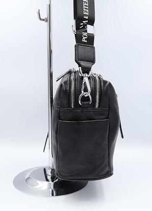 Сумка жіноча шкіряна polina&amp;eiterou y9258-1 black 2