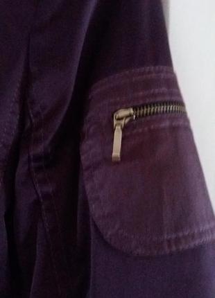 Оригинальный фиолетовый пиджак жакет куртка-косуха  ona размер м (46).3 фото