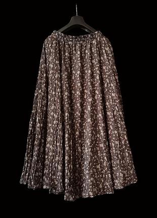 Довга шовкова спідниця максі сонце кльош жата спідниця натуральний шовк malvin