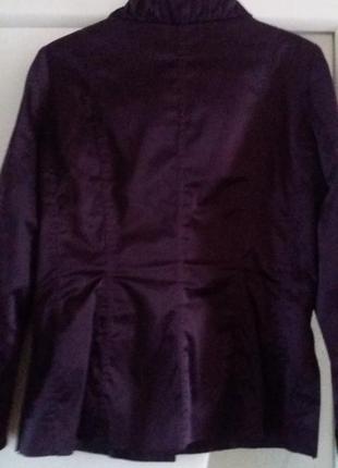Оригинальный фиолетовый пиджак жакет куртка-косуха  ona размер м (46).5 фото