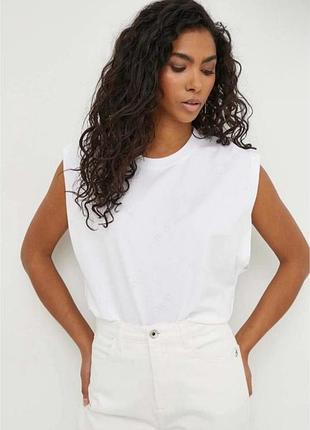 Футболка топ вкорочена біла футболка zara