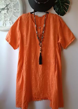 Плаття . натуральний льон . р 56-58. італія