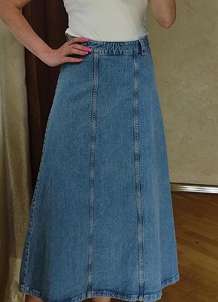 Джинсовая юбка макси zara