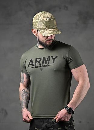Тактическая мужская футболка потоотводящая bayraktar army масло