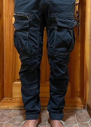 Фирменные темно-серые брюки джоггеры карго firetrap англия. 32 r