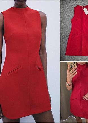 Красное платье zara.