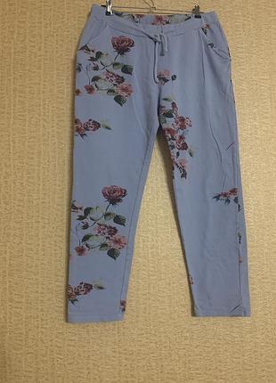 Штани з квітковим принтом котонові m.a.p.p jeans xl