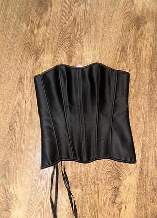 Корсет на завʼязках з замочком збоку