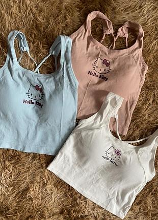 Майка «hello kitty» с чашечками