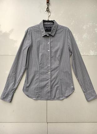 Сорочка Reclaimed Vintage Inspired polo dress in towelling in baby blue жіноча довгий рукав приталена з еластаном 34 xs