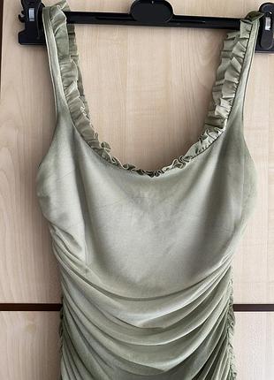 Платье мини zara с драпировкой 2