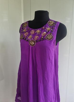 Monsoon платье туника  м 100% шелк 8