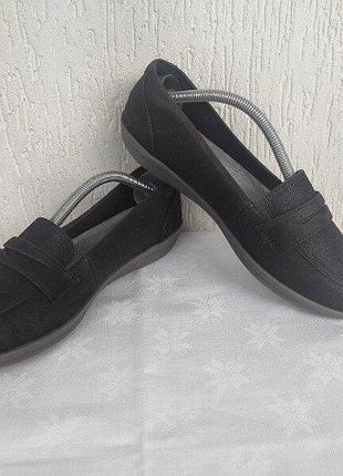 Брендовие текстильние туфли clarks cloudsteppers р.39