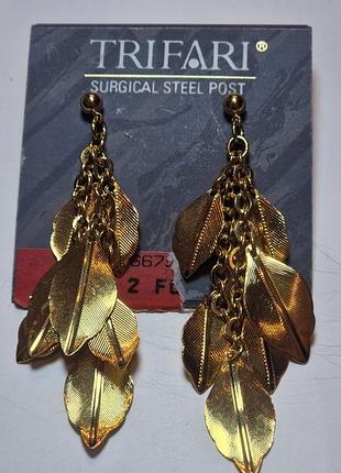 Винтаж! очень нежные серьги trifari! Ausa 🇺🇸