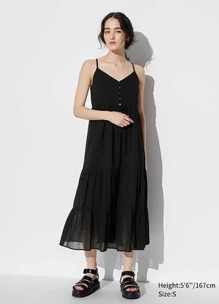 Сарафан crinkle cotton uniqlo