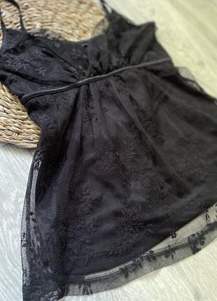 Топ h&m з мережива чорний