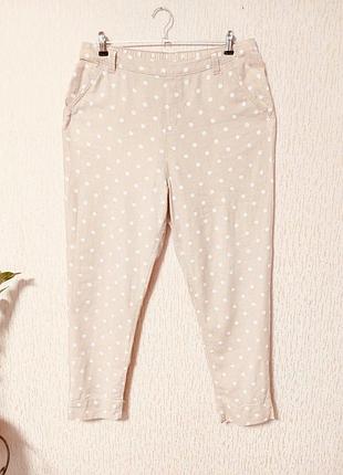 🌺укороченные брюки лен батал🍎