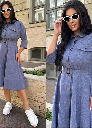 Стильное платье-рубашка новое