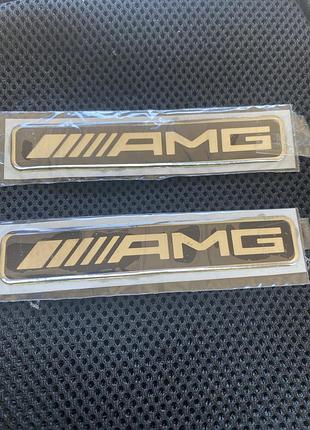 Новая эмблема наклейка amg mercedes benz (мерседес) черная