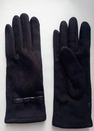 Перчатки 7 8 иксс черные женские демисезонные облегающие текстиль