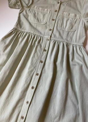 Стильное котон платье на пуговицах