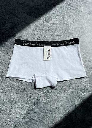 Бавовняні жіночі труси шортики боксери / чорні білі сірі