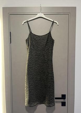 Сукня marella made in italy анімалістичний принт хакі сарафан