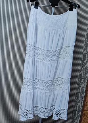 Жіноча 🔥🔥гарна літня юбка з мереживом