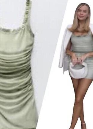 Платье мини zara с драпировкой 8