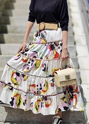 Спідниця ярусна максі zara