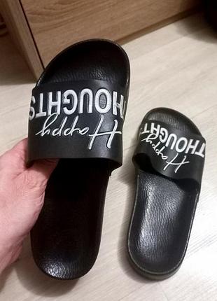 Жіночі шльпанці waikiki р.36 тапки чорні пляжні