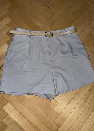 Шорти блакитні класичні брючні літні zara, розмір l