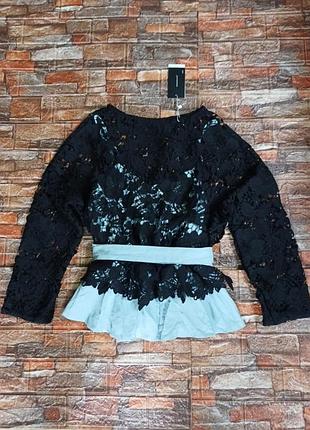 Блуза женская с джинсовой майкой кружево s-l