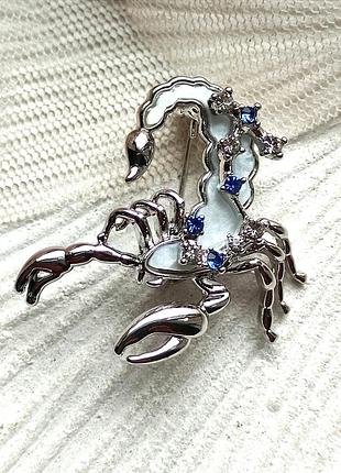 Брошь знак зодиака скорпиона