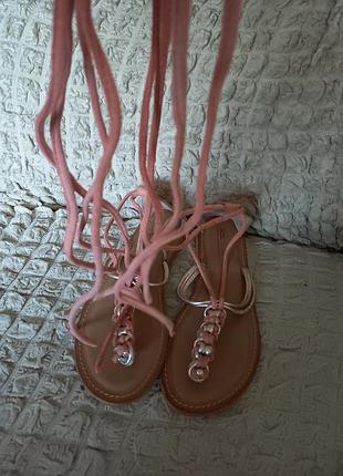 Красивенные новые  из натуральной   замши босоножки гладиаторы, 40 размер, asos.