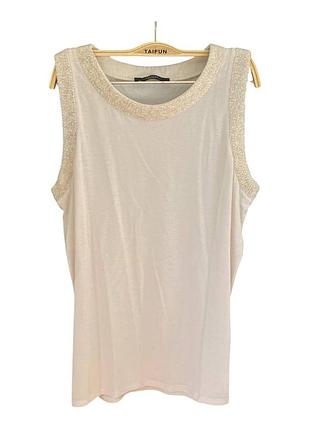 Max mara weekend блуза с бісером молочна m