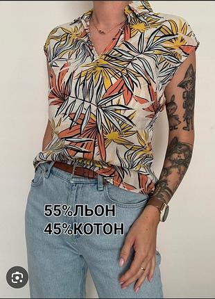Блузка с льном
