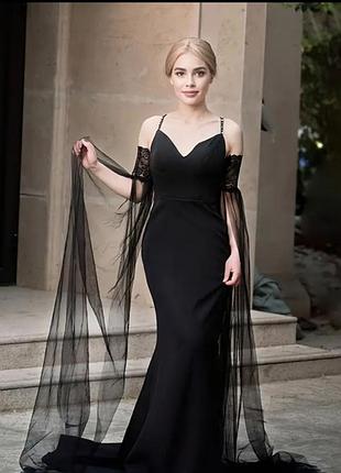 Рукава готические крылья фатиновые с кружевом для дополнения образа magelite