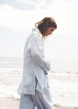 Подовжена льняна сорочка від zara.