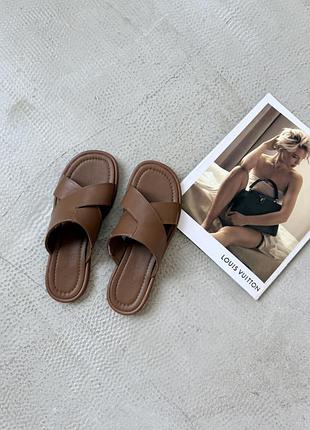 Жіночі шкіряні шльопанці/босоніжки з натуральної шкіри 🤍🤎🤍🤎🤍