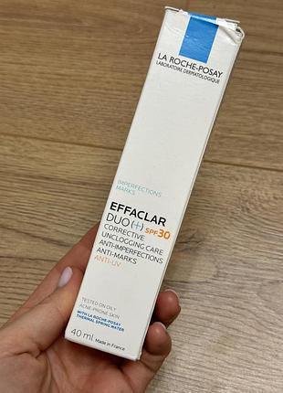 Комплексний коригувальний засіб la roche-posay effaclar duo (+) spf30 проти вад і слідів постакне для жирної проблемної шкіри 40 мл