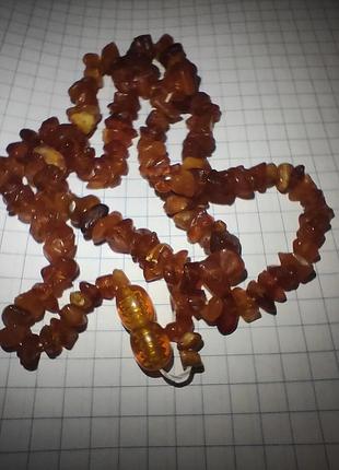 Бусы из натурального янтаря, ручная работа.винтаж.