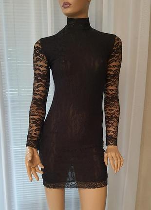 Плаття ошатне гепюрове платье нарядное черное маленькое платье