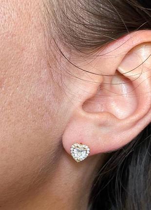 Сережки «серце» 2