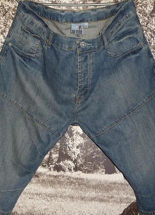 Винтажные фирменные джинсовые шорты-бриджи "no fear" р-xl w38 пояс-101см.