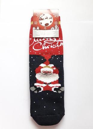Женские новогодние высокие махровые носки style luxe 36-40р новогодние махровые