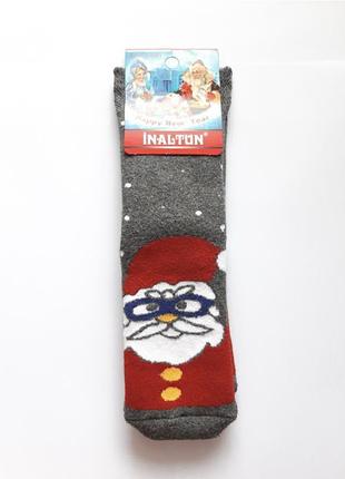 Махровые новогодние женские носки inaltun 36-40р женские новогодние носки махровые
